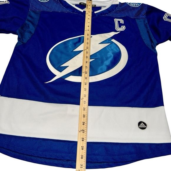 Adidas Tampa Bay Lightning Steven Stamkos Hockey Jersey Mens Size 50 Fight Strap - Picture 6 of 10